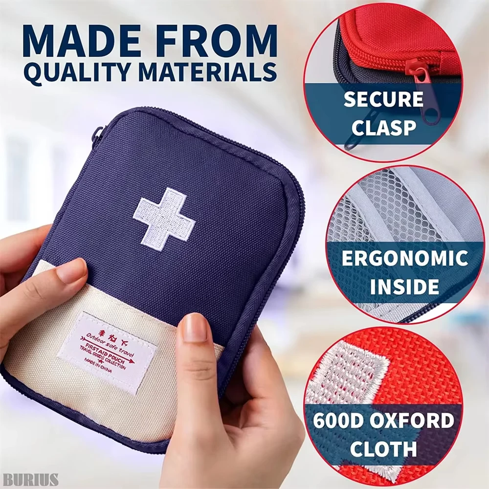 Portable Medicine Bag Cute First Aid Kit Medical Emergency Kits Organizer Outdoor Household Medicine Pill Storage Bag Travel