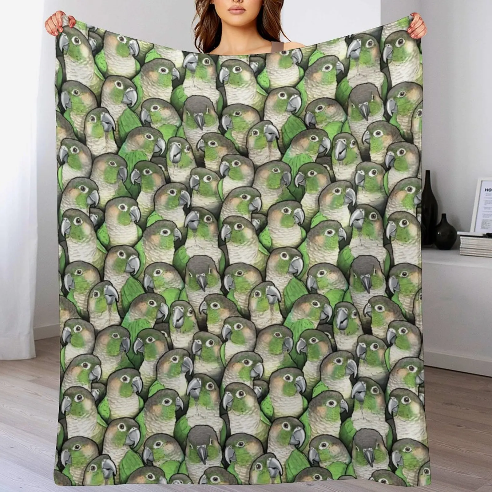 Green-cheeked Conures Throw Blanket valentine gift ideas Bed Fashionable Blankets