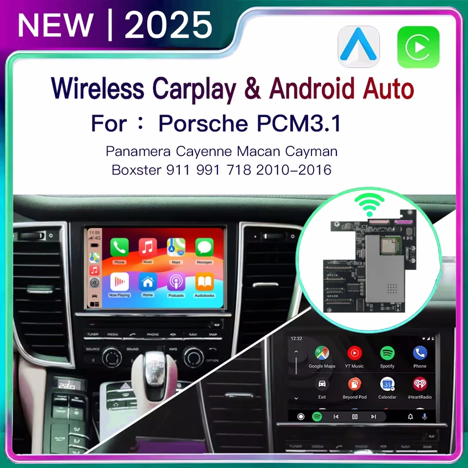 Wireless Carplay Android auto Module For Porsche PCM3.1 Panamera Cayenne Cayman Macan Boxster 911 991 718 AirPlay mirror link