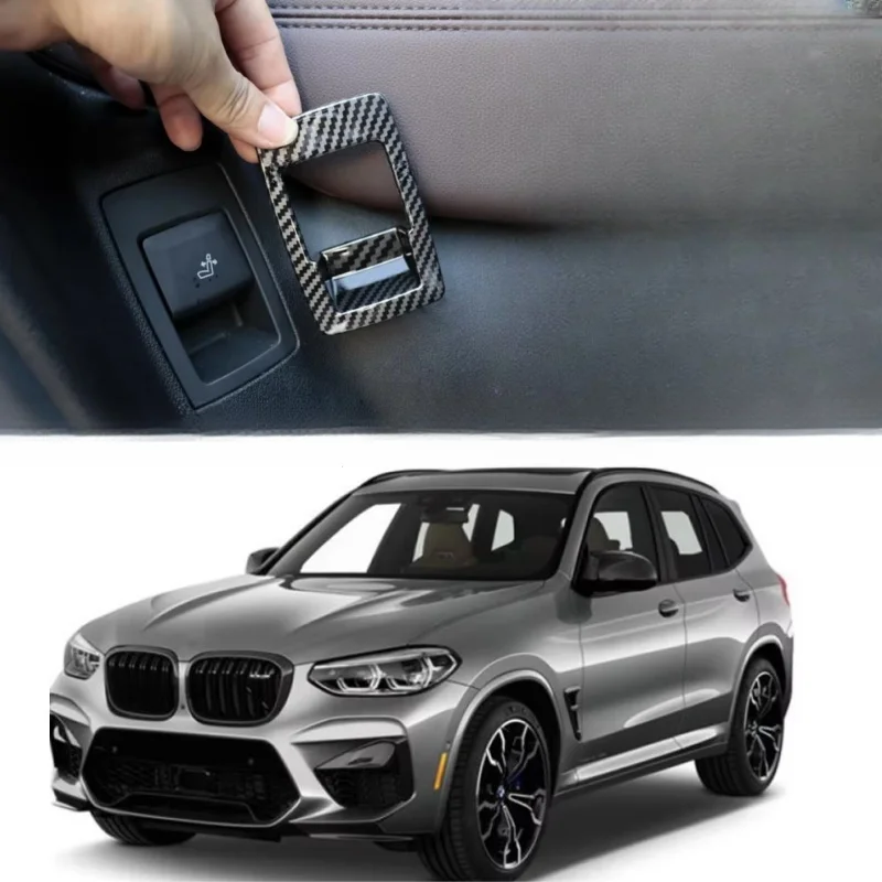 

Автомобильные аксессуары для BMW X3 G01 X4 G02 IX3 G08 M Sport, 2 шт., ABS, углеродное волокно, складной переключатель на заднее сиденье, накладка