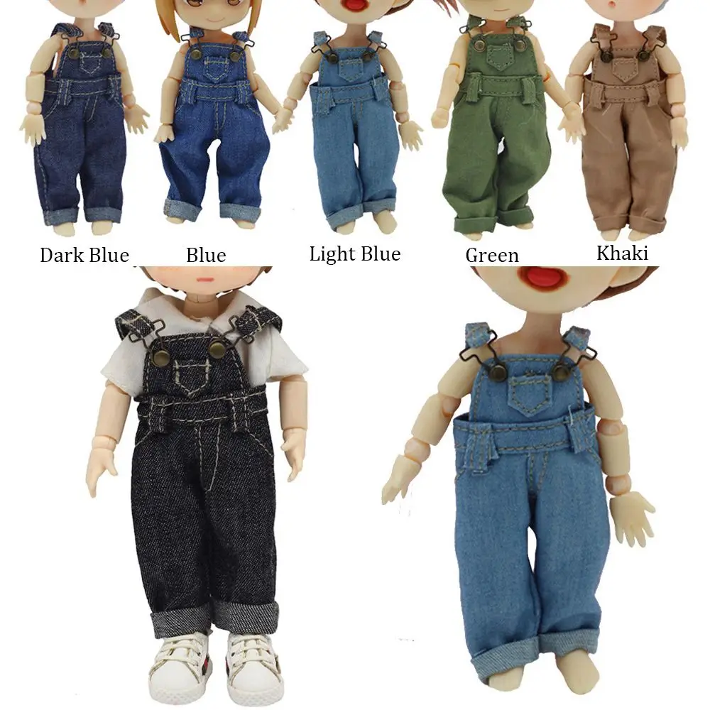 Denim Pant for 1/12 Doll Clothes Fashion Jeans Pants Doll Clothes For Doll Trousers Casual Wears 1/12 Dolls Overalls Accessories