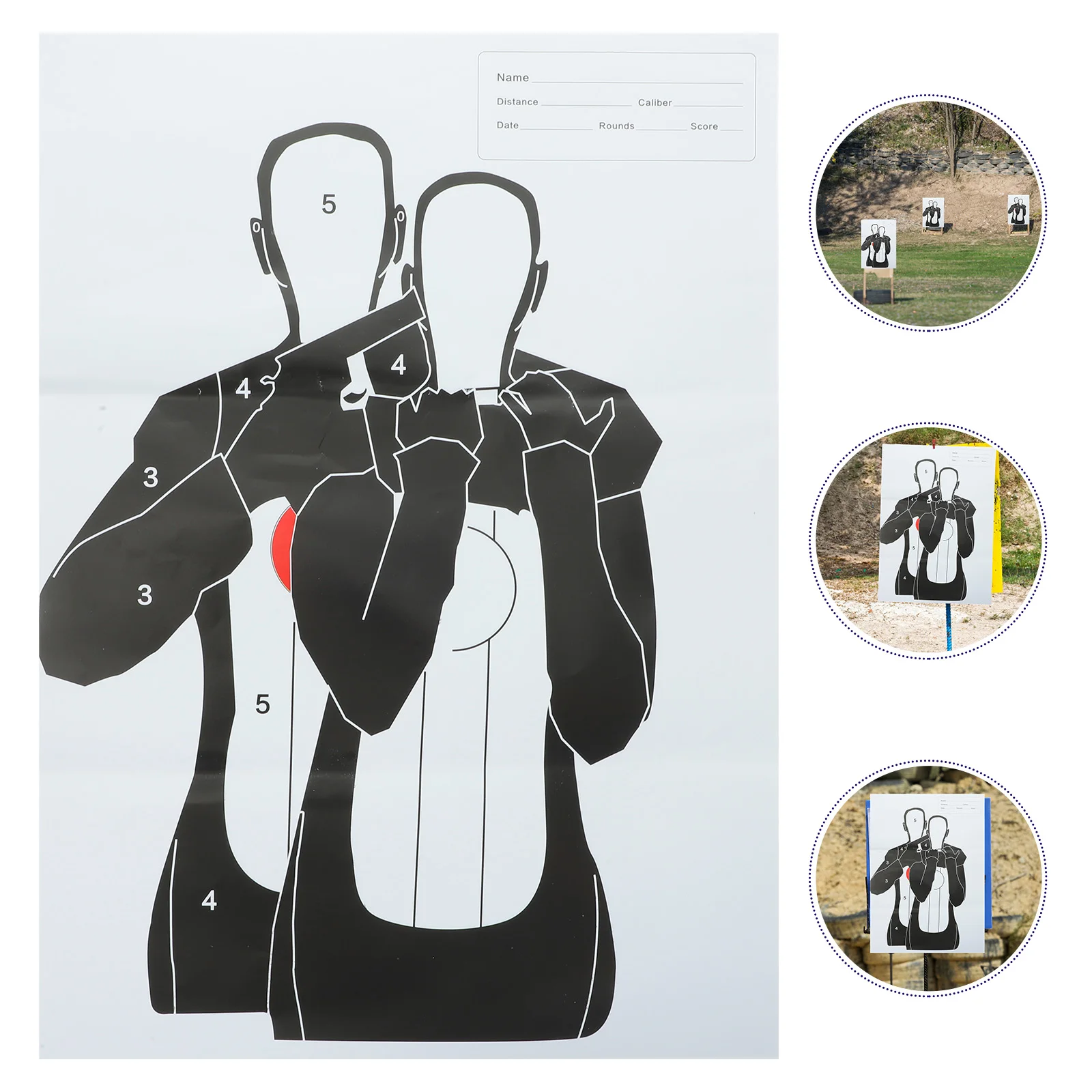

2 Sheets Creative Label Professional Practice Reusable Sport Paper Target Stickers Bright Visible Archery Dart Game