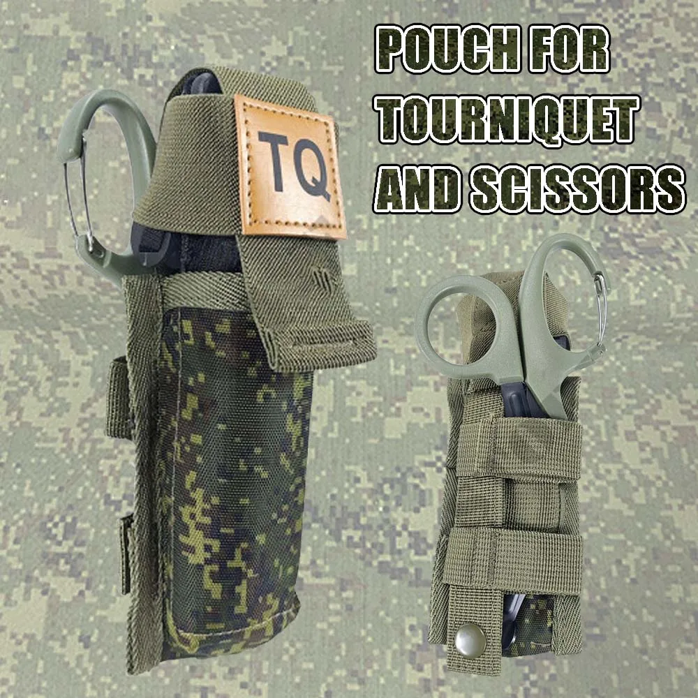 

Тактический чехол EMR для жгута и ножниц Krovostop TQ, сумка для хранения с застежкой MOLLE для жилета, рюкзак с боевым поясом