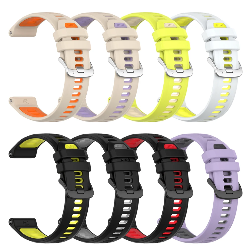 シリコーン二色 22 ミリメートルストラップガーミンフォアランナー 970 965 955 945 935 745 スポーツバンド交換スマートウォッチブレスレットアクセサリー