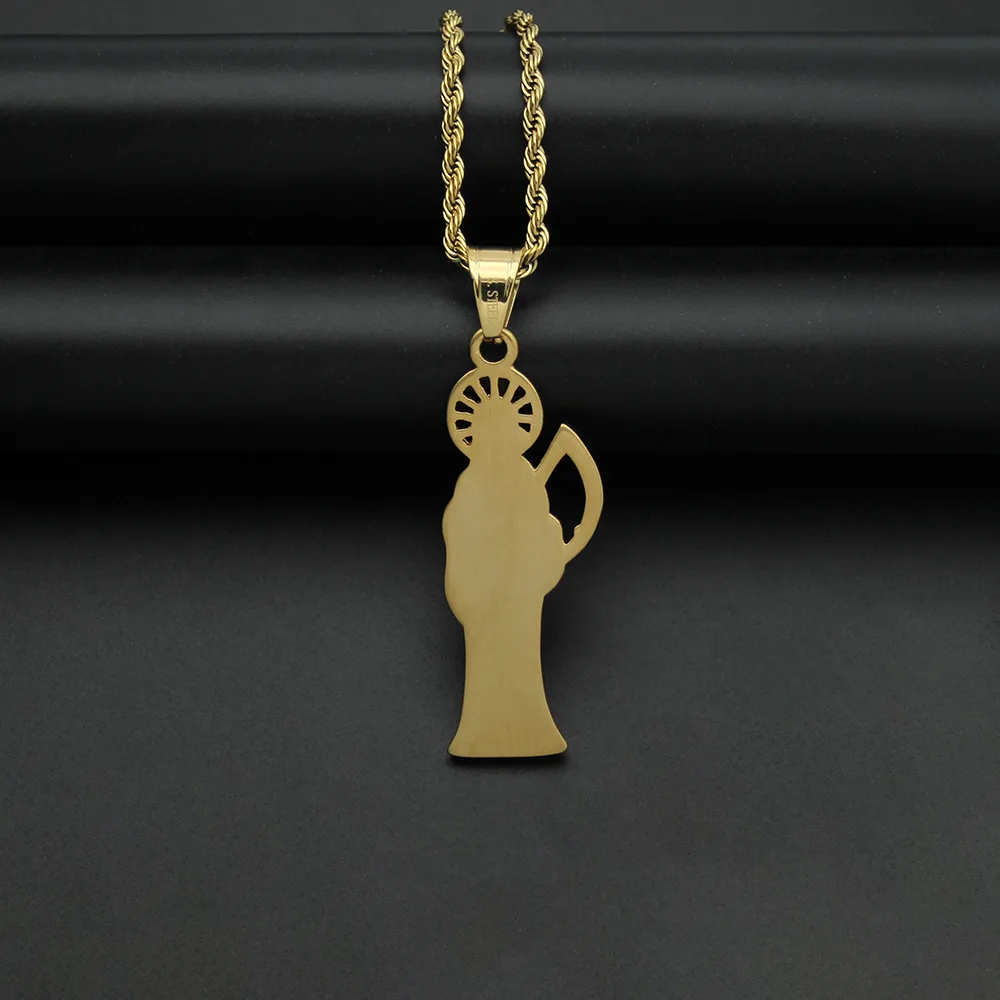 New Fashion Creative Scythe Death Skull Pendant Charming Men's Necklace Hip Hop Punk Accessories Party Gift Jewelry view 3