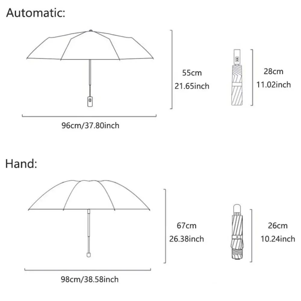 Letter Capybara Automatic Umbrella Mini Sun Protection Cartoon Folding Sun Umbrella Sun Rain Dual Use 8-Ribs