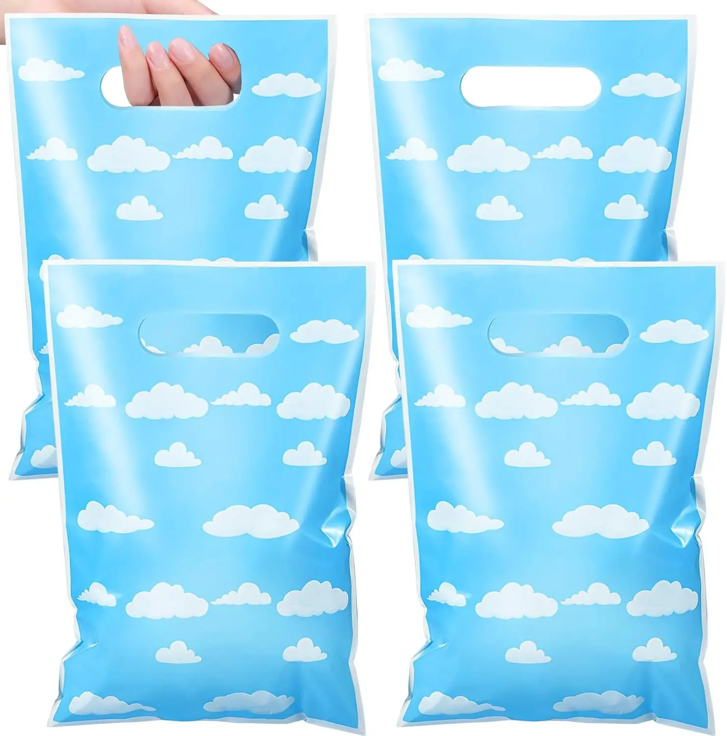 

10/20 Pcs Toy Party Blue Sky White Clouds Gift Bags Blue Sky Treat Party Bags for Toy Story Party Favor