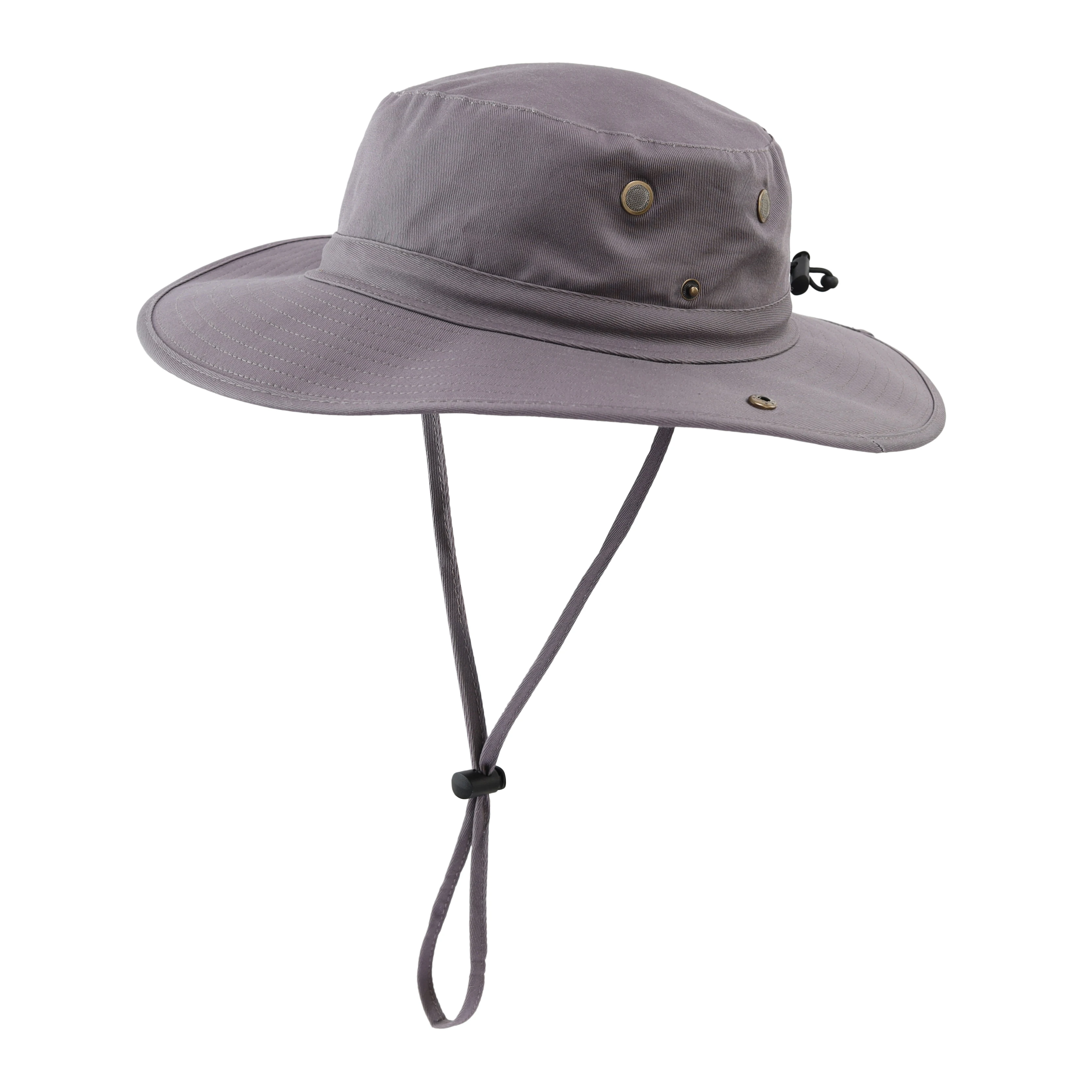 Connectyle Men\'s Women Boonie Sun Hat Wide Brim Adjustable Breathable Cotton Safari Hat with Strap UV Protection Outdoor Caps