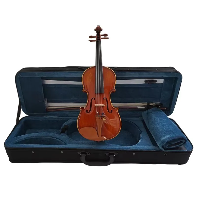 All Solid Advanced Violino Handmade Professional Painted Varnished 44 Violin String Instruments