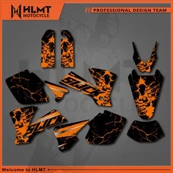 HLMT Motocross Graphics Background Decals Stickers Customize For KTM EXC 300 EXC250 EXC 125 250 300 350 400 450 500 530 2003