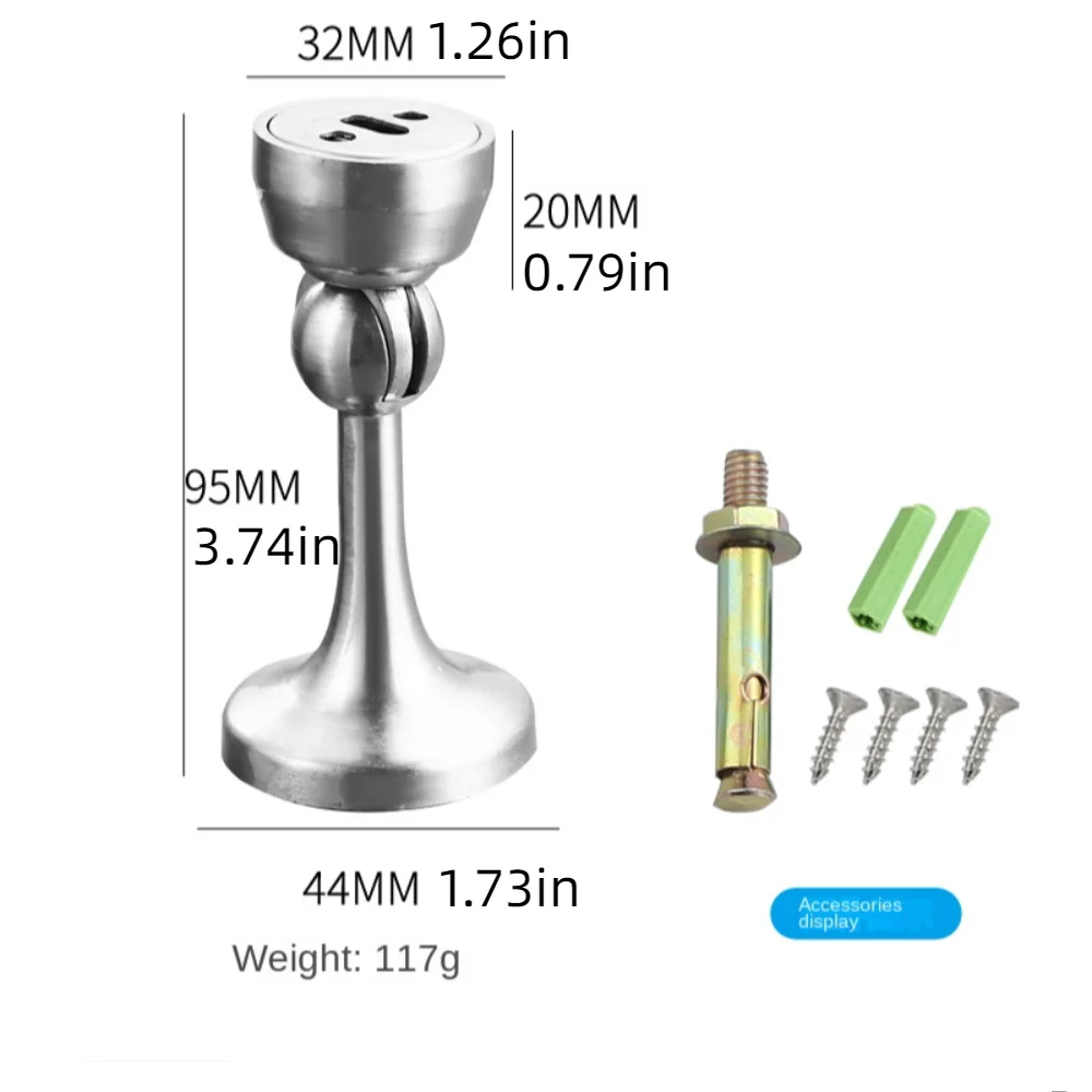 ตัวกันกระแทกประตูแบบติดผนังชนิดแม่เหล็ก ติดตั้งง่าย แม่เหล็กแรงดูดสูง ปิดประตูเงียบ ทนทาน