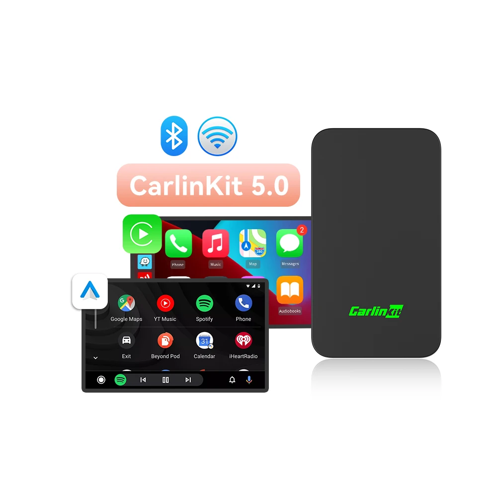 New Arrival Carlinkit 5.0 Wireless Android Auto streaming box 2 in 1 Adapter smart ai box universal carplay carlink 50