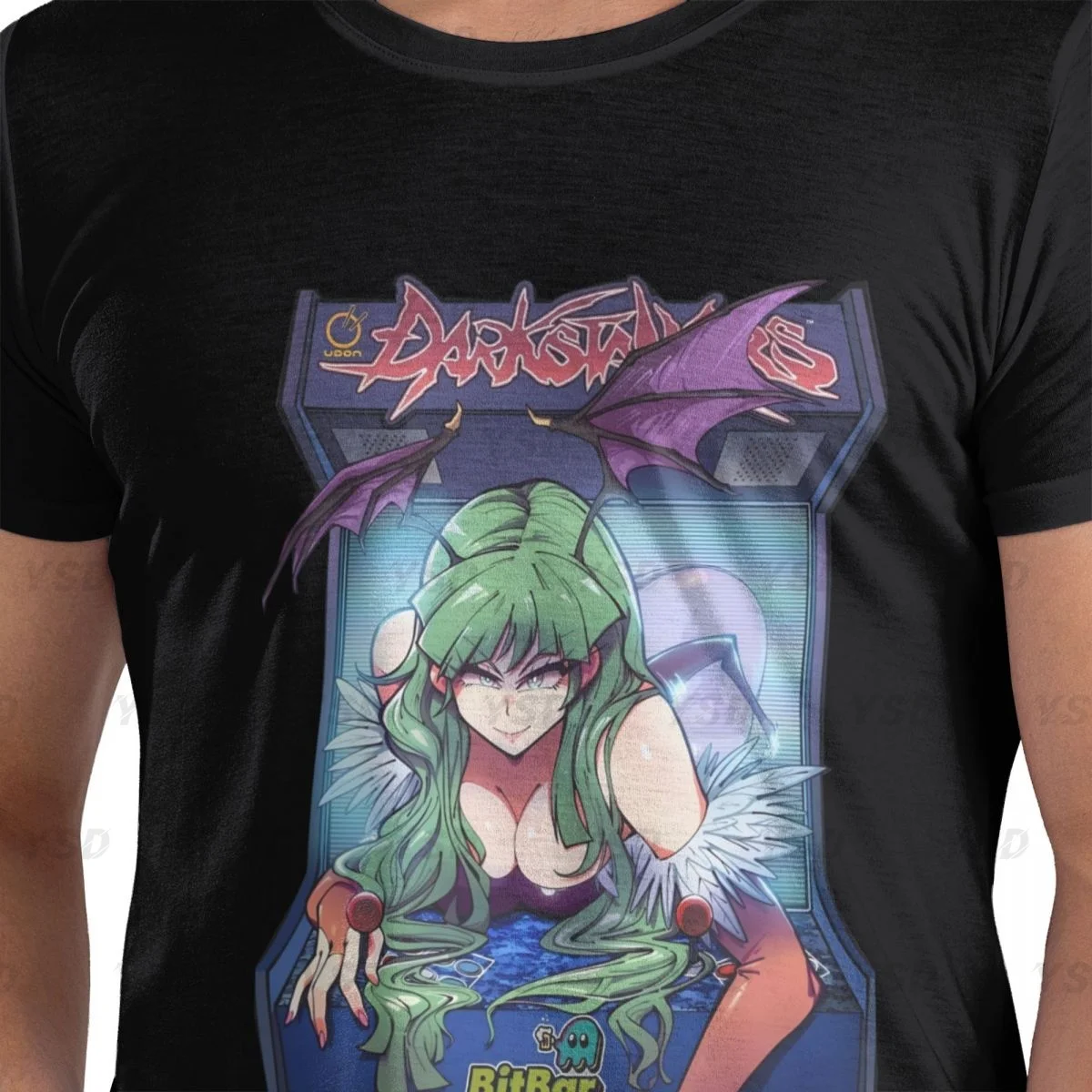 Morrigan Aensland Darkstalkers Men's tight fitting sports Cotton T-shirt, Breathable,Oversized Tee shirt