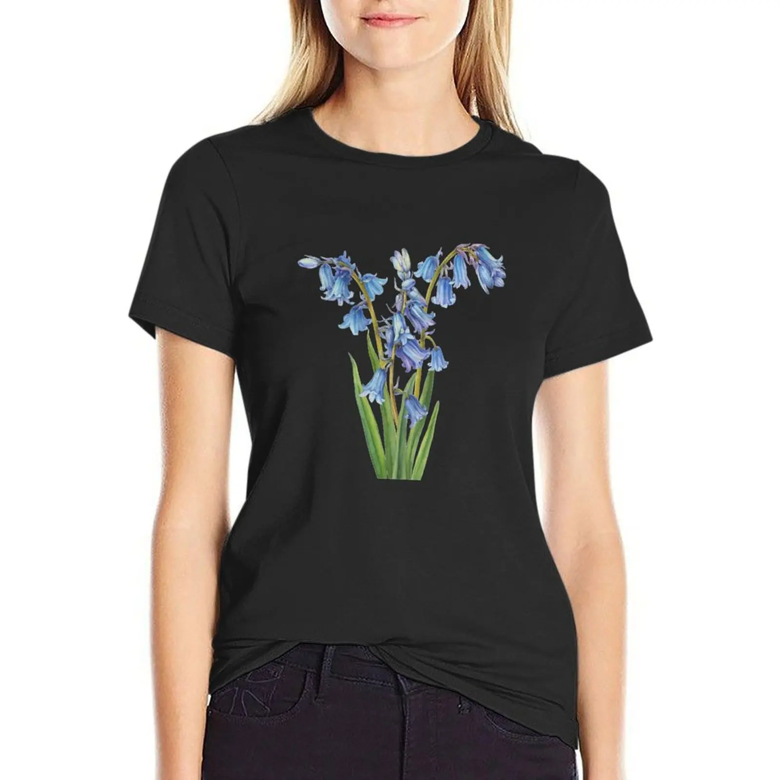 bouquet with blue bluebell flowers T-Shirt cute tops hippie clothes lady clothes t shirts for Women