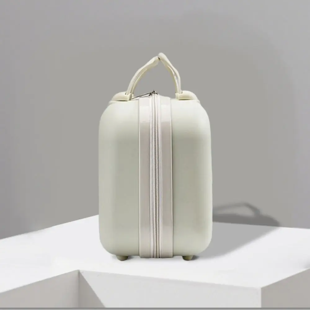

Storage Toiletry Box Solid Color Suitcase Large Capacity Square Box 14-inch Cosmetic Cases Portable Zipper Makeup Case Women