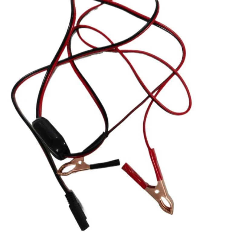 12AWG SAE بطارية التمساح كليب الأسلاك تسخير (8FT/2.5M) - 12V 2-Pin قطع الاتصال السريع وتشغيل/إيقاف التبديل #5