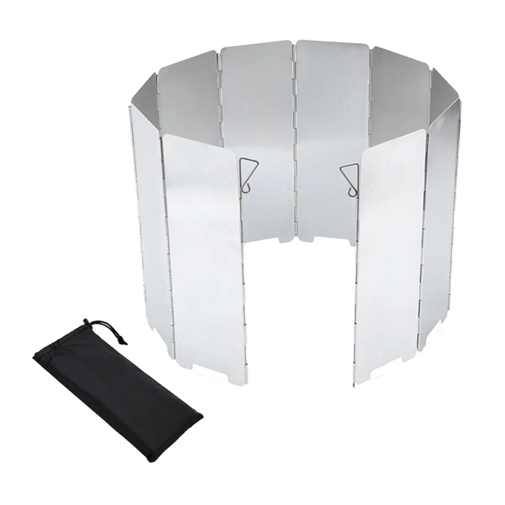 1 مجموعة موقد الزجاج الأمامي شاشات 9 لوحات سبائك الألومنيوم طوي التخييم في الهواء الطلق الطبخ شواء موقد غاز الزجاج الأمامي المحمولة و