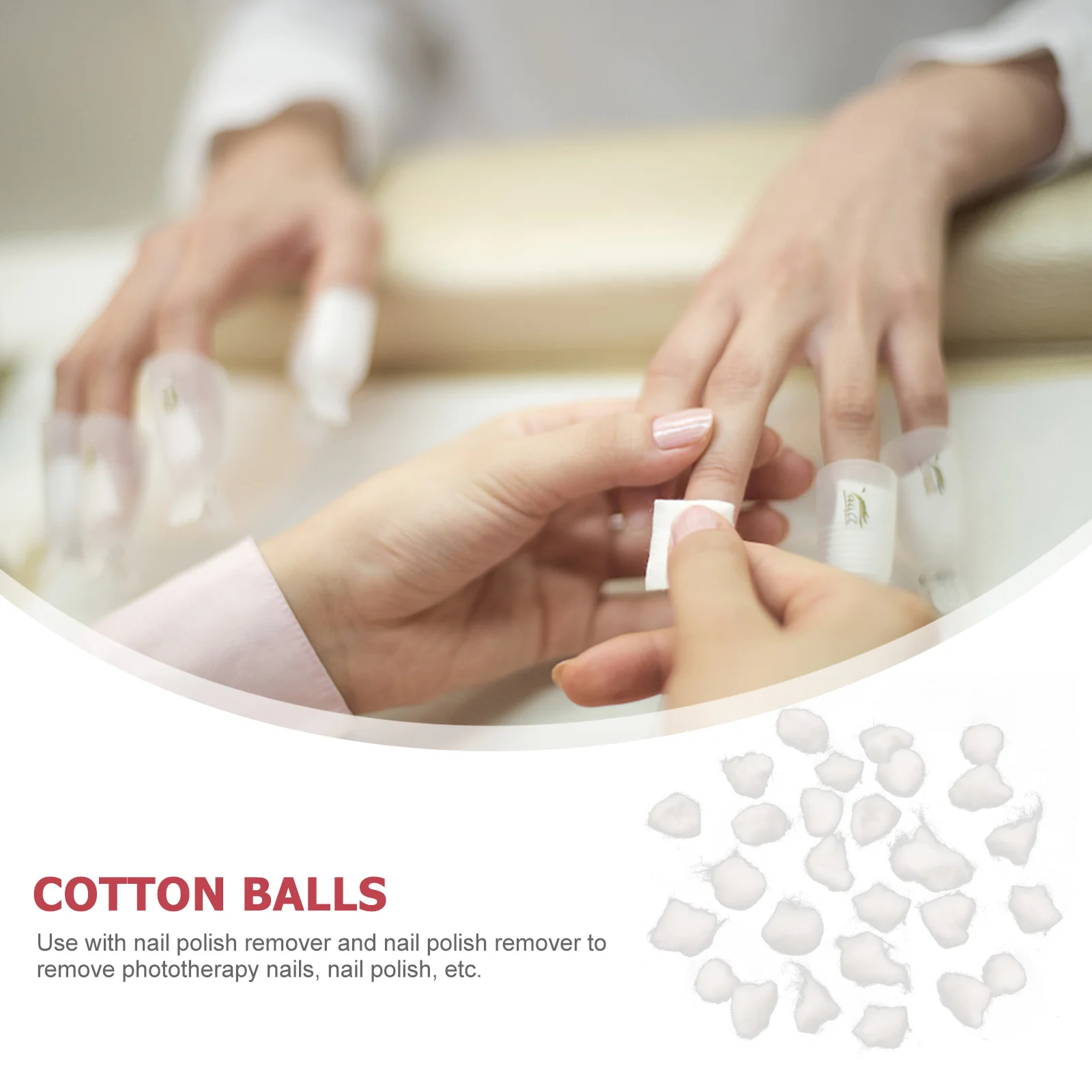 

300pcs Remover Cotton Balls for Manicure Gel Cleaning Cotton Balls For Nail Cleaning Polish Absorbent Unbleached Soft Premium