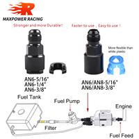 Fuel Line EFI Adapter Fitting AN6 to 1/4&5/16\