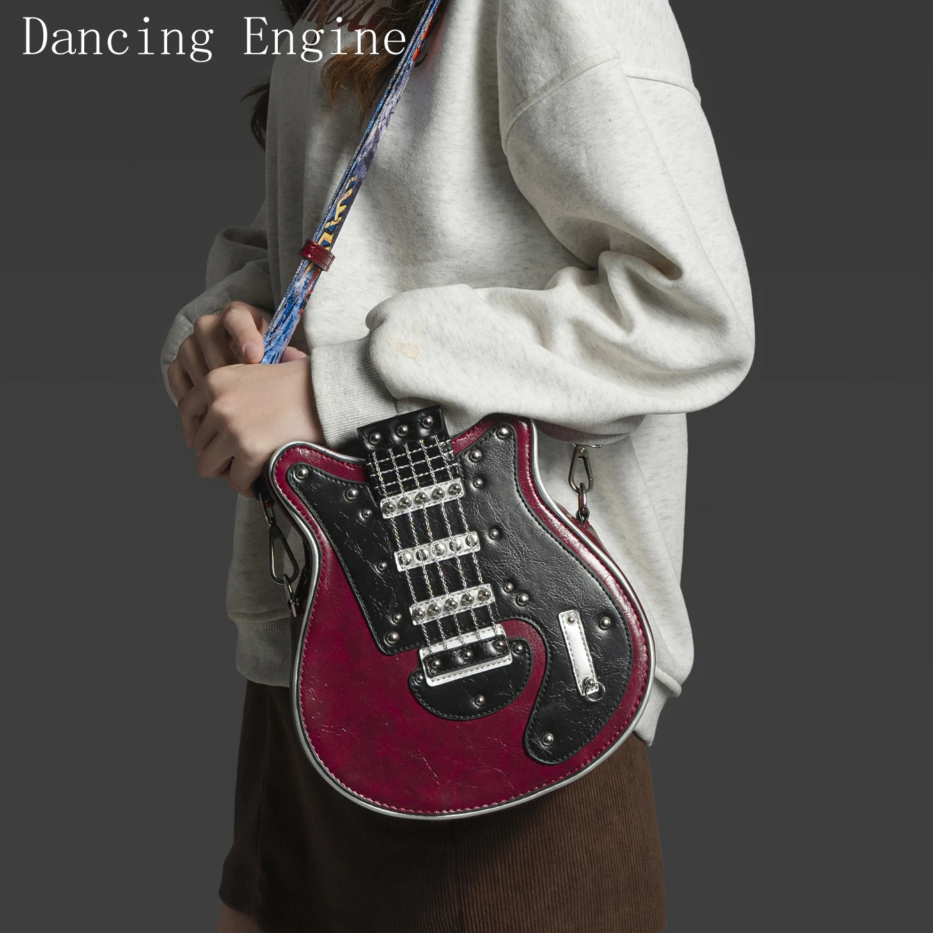 

Purses And Handbags For Women Luxury Designer Leather Crossbody Shoulder Bag Handmade Guitar Shape purse Bags Purse