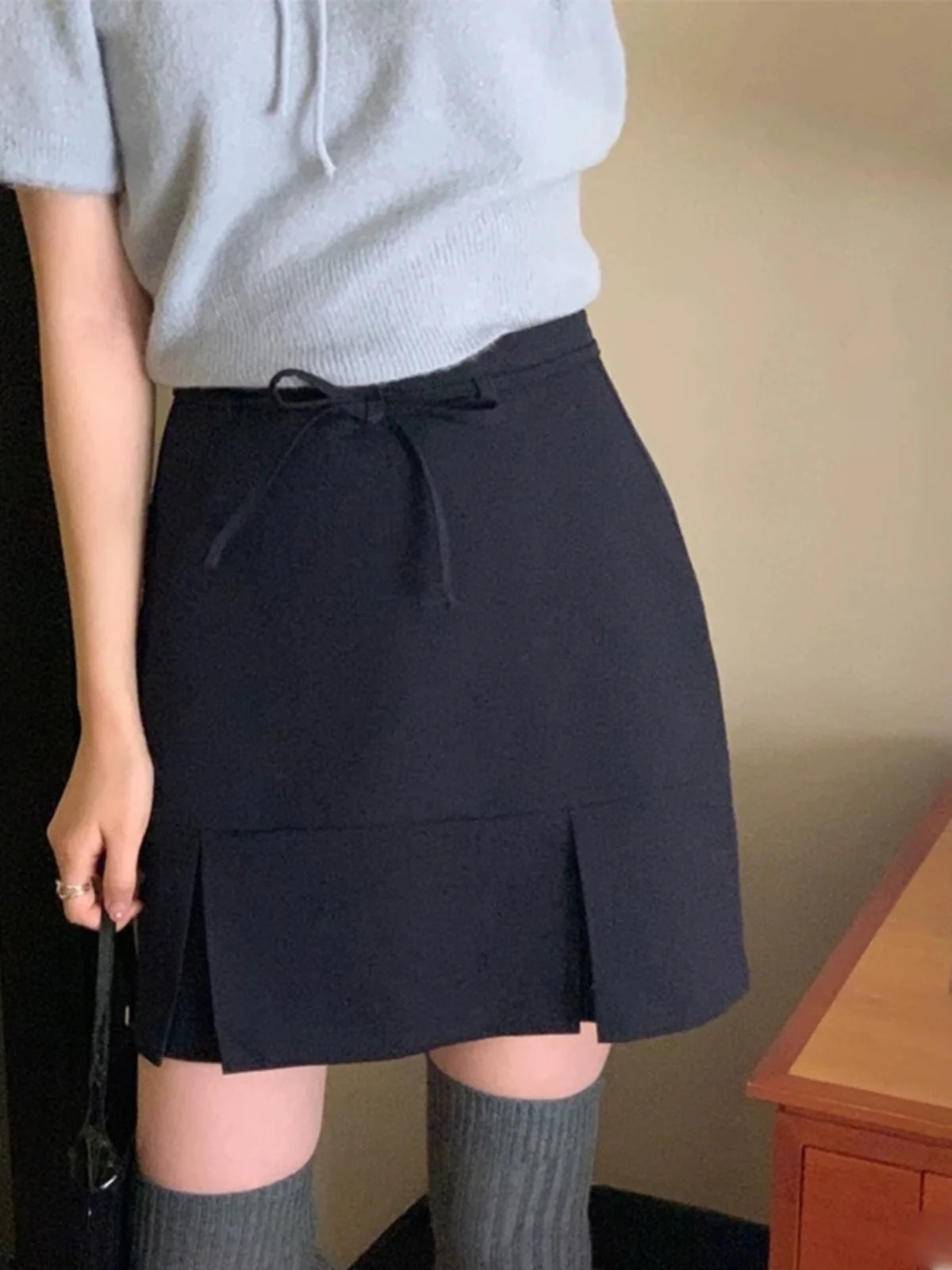 

Retro High Waist Skirt Women's Summer Design Sensation Small Audience Anti-Light Weight Loss Personality Short Skirt