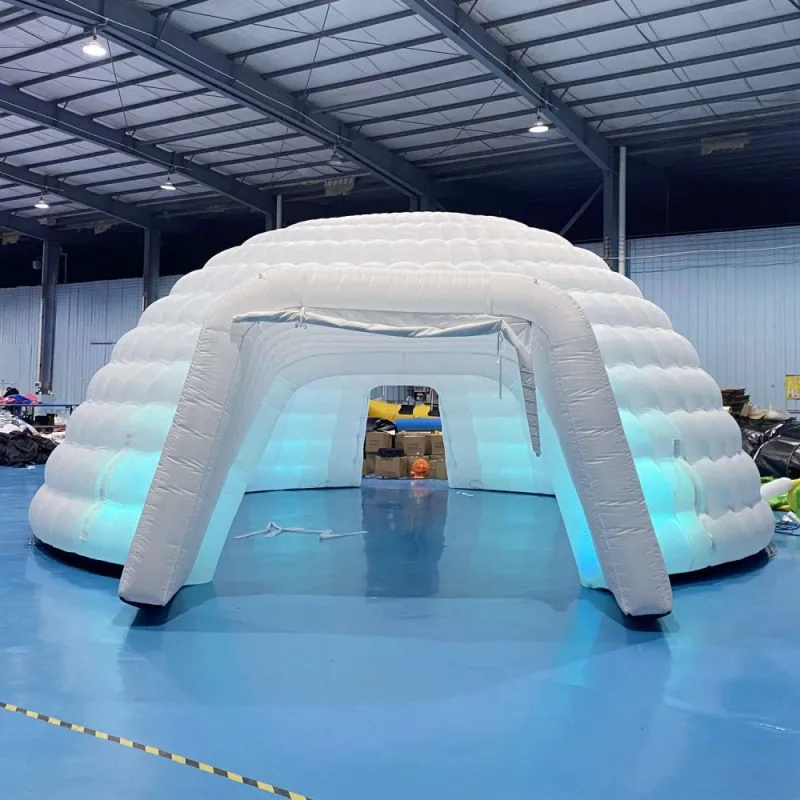 26.25ft Inflatable Igloo Dome Tent With Air Blower Dome Event Tent Inflatable Marquee Lighting Tent For Club Party Outdoor