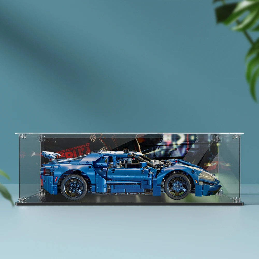 Acrylic display box for lego 42154 display case for Ford GT building block dustproof clear model car storage box 45X22x14cm