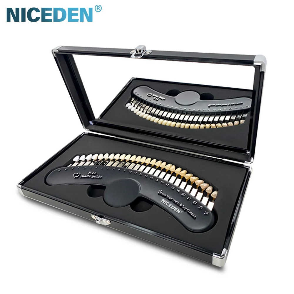 

20/27 Colors 3D Shade Guide Tooth Shade Chart Board Color Comparator Teeth Whitening Set Bleaching Dental Plate