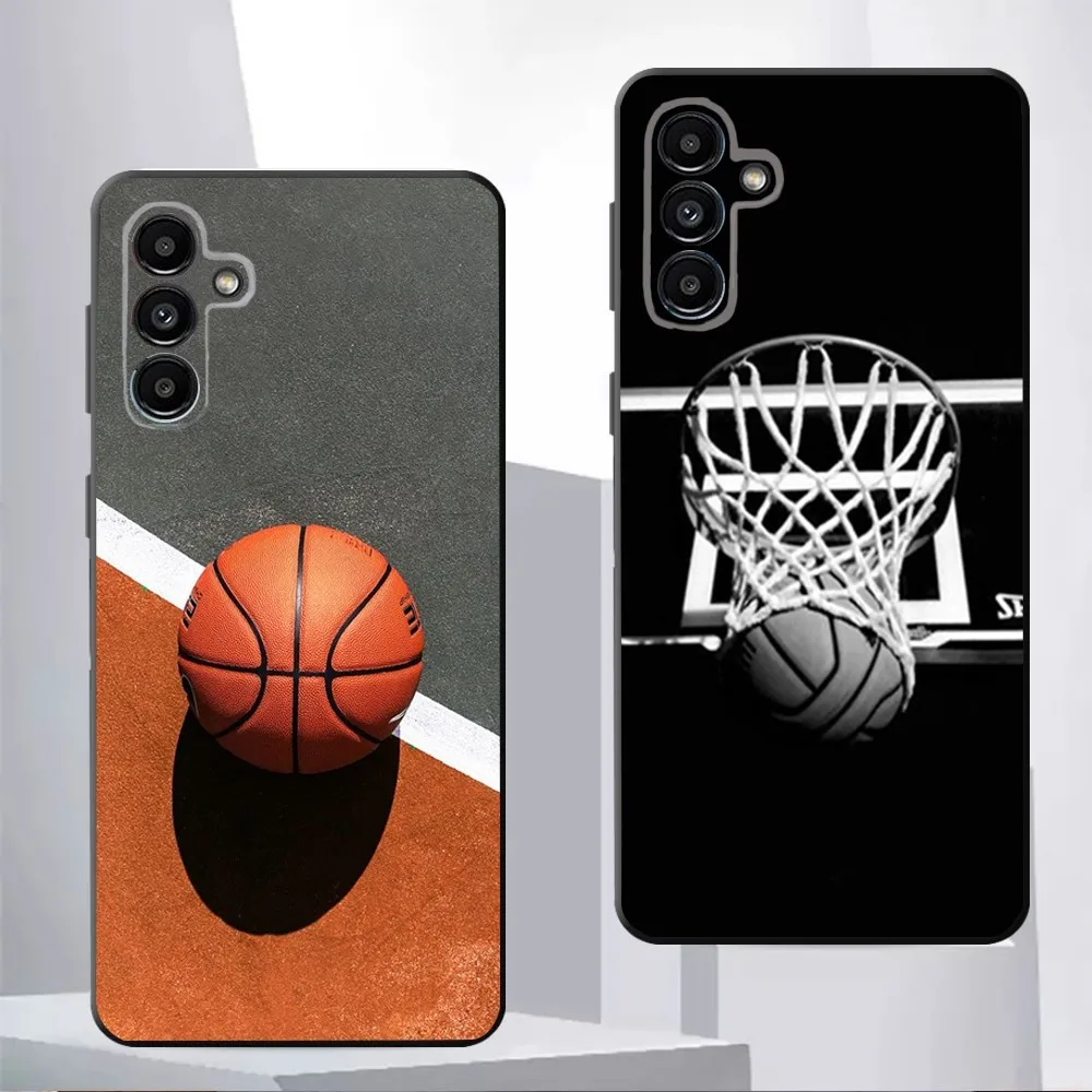 Basketball Sport Phone Case For Samsung Galaxy A13,21s,22,31,32,52,53,71,80,91 Black Soft Cover