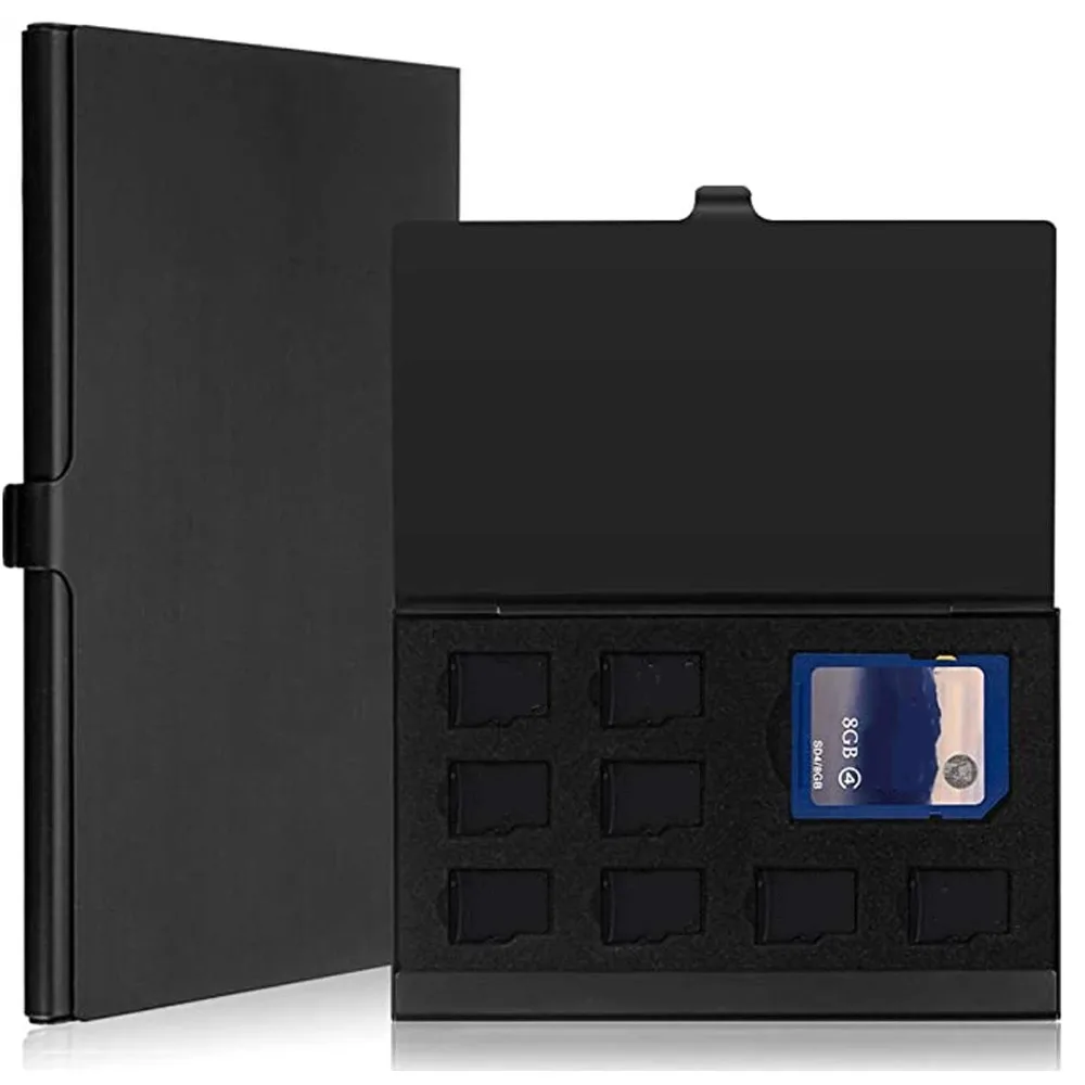 

Антимагнитный чехол для SIM-карты, противоударный портативный держатель для SIM-карты, водонепроницаемый чехол для хранения карт памяти из алюминиевого сплава, для путешествий