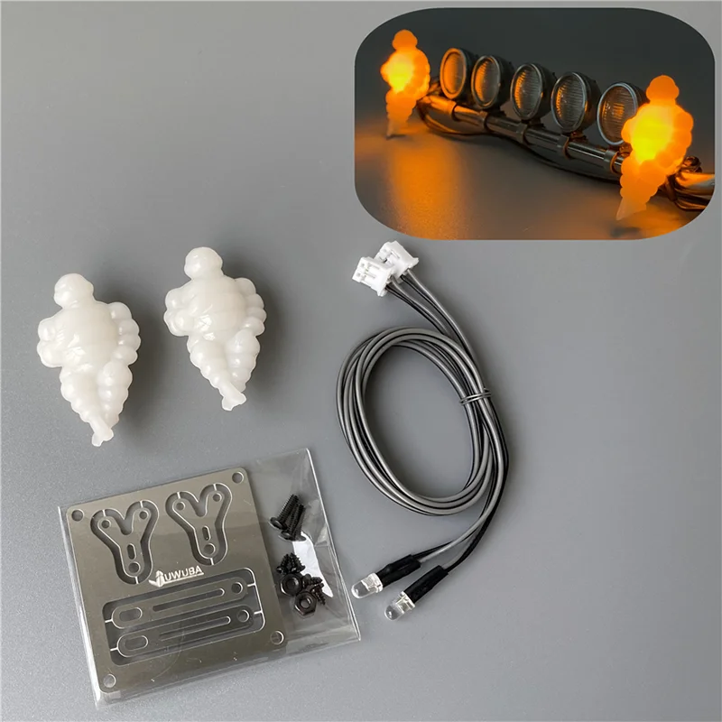 JUWUBA 2 pièces LED poupée lumineuse mise à niveau d'éclairage pour 1/14 Tamiya RC camion SCANIA 770S VOLVO ACTROS AROCS MAN TGX VOLVO