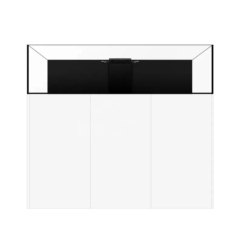 for 5 Foot 145 Gallon Shallow Crystal Glass Marine Debris Aquarium Fish Tank with Solid Plywood Cabinet and Sink