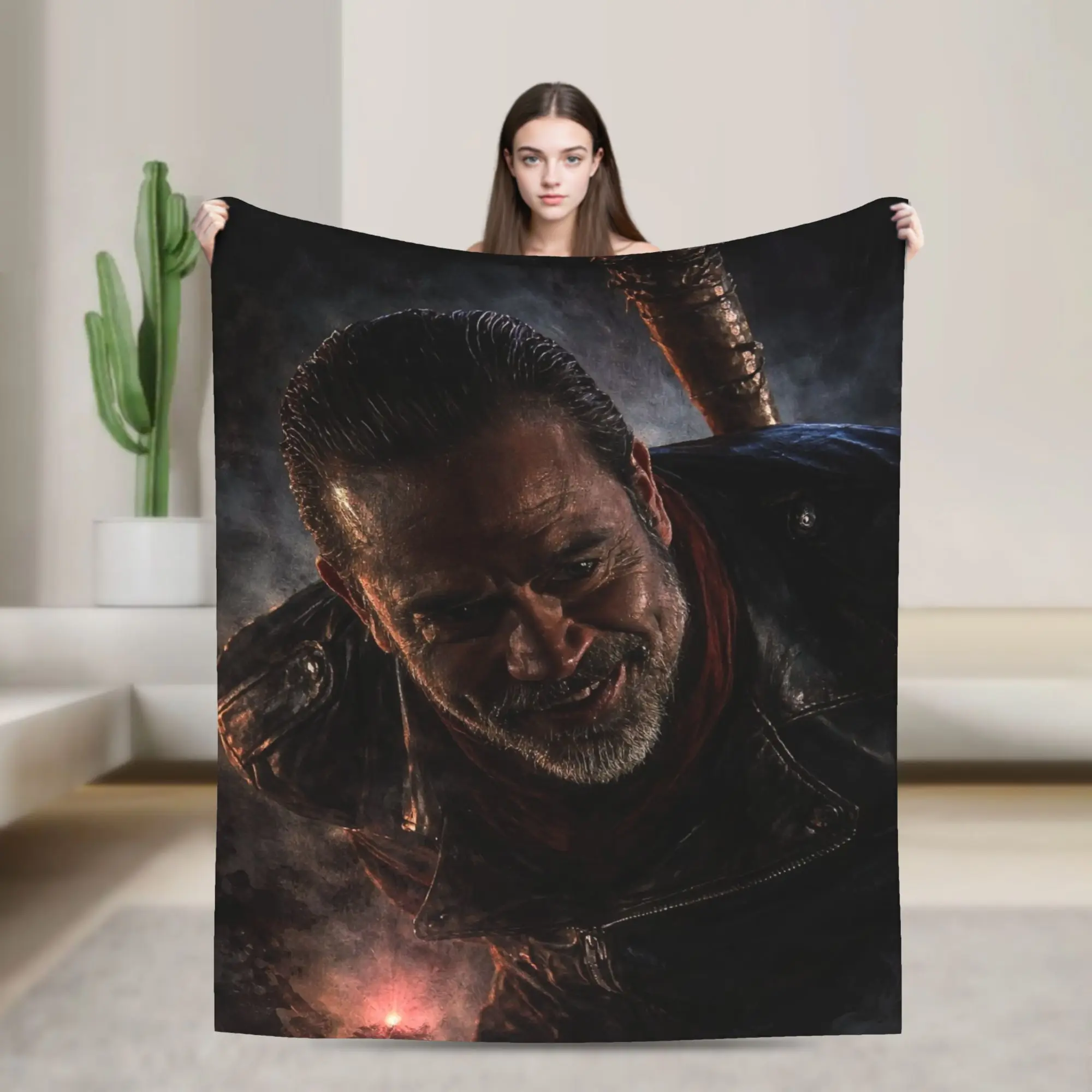 Negan Smith Blanket Warm  Throw Blanket Winter Adults Girls Home Decor Travel Car Bedspread