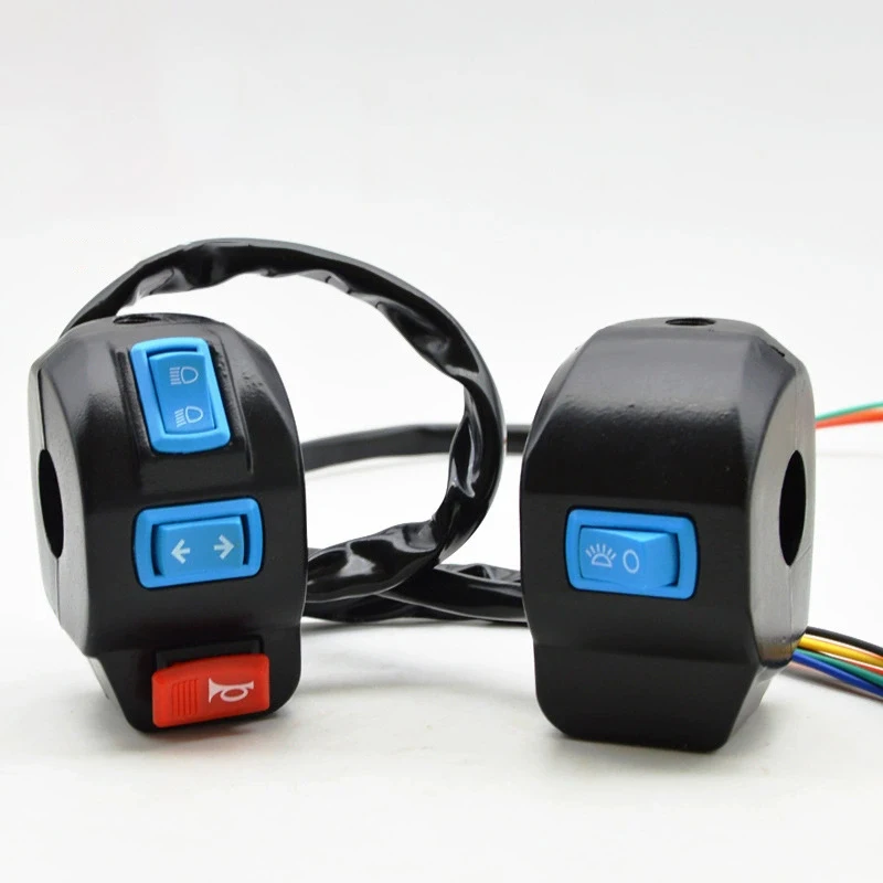 Electric Tricycle Handle Seat Switch Assembly Horn Headlight Turn Signal Universal Combination Button With Brake Lever