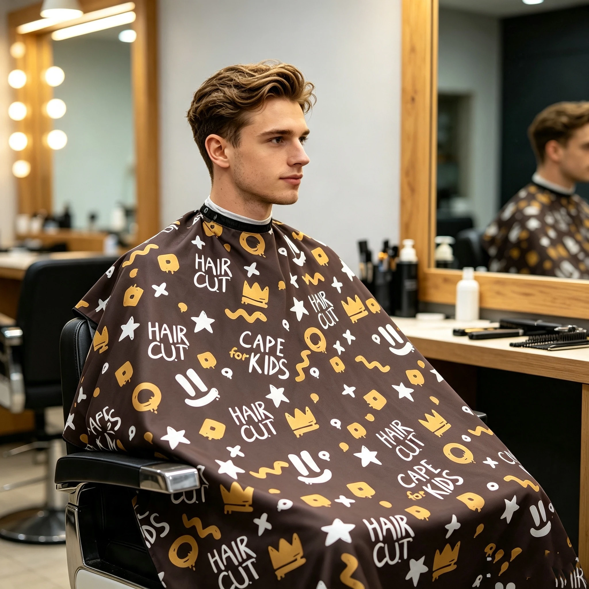 Nylon Barber Cape Lightweight Waterproof Hair Cutting Apron Anti Static Hairdressing Cape For Salon Barbershop Hair Cut Coloring