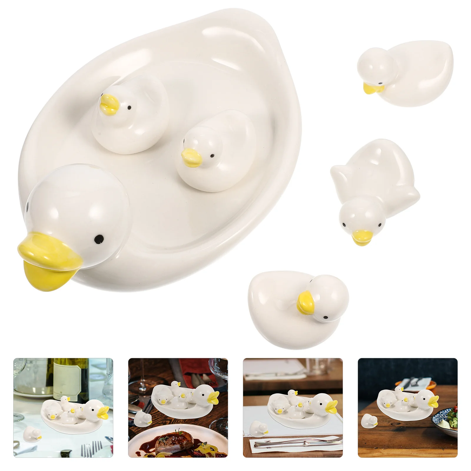 

1Set Unique Ceramic Duck Shape Chopstick Rest Kitchen Accessory Spoon Storage Stand Table Decoration Kitchen Accessory