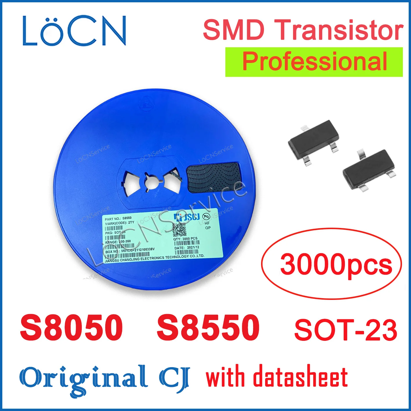 3000PCS S8050 S8550 SOT23 J3Y 2TY Original CJ CHANGJING JSCJ Agent 500MA Transistor High Quality