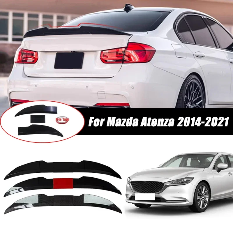 3pcs Sedan Rear Trunk Spoiler For Mazda Atenza 2014-2021 Adjustable DIY Modified Trunk Spoiler Automotive Accessories