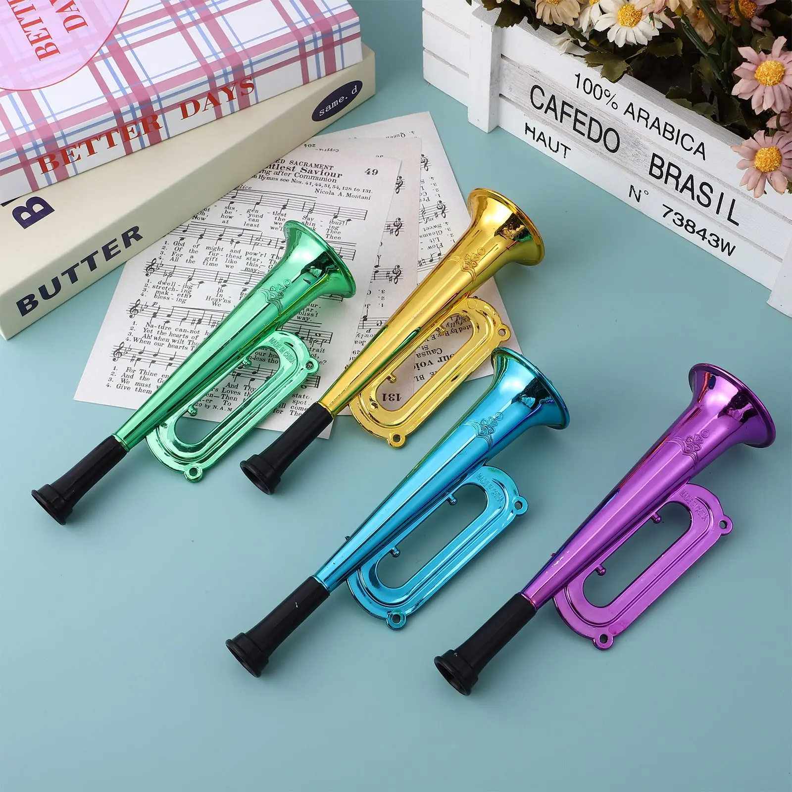 

10 Pcs Toy Trumpet Plastic Kids Noisemaker Stadium Party Supplies Horn Party Supplies Random Colors Safe Design
