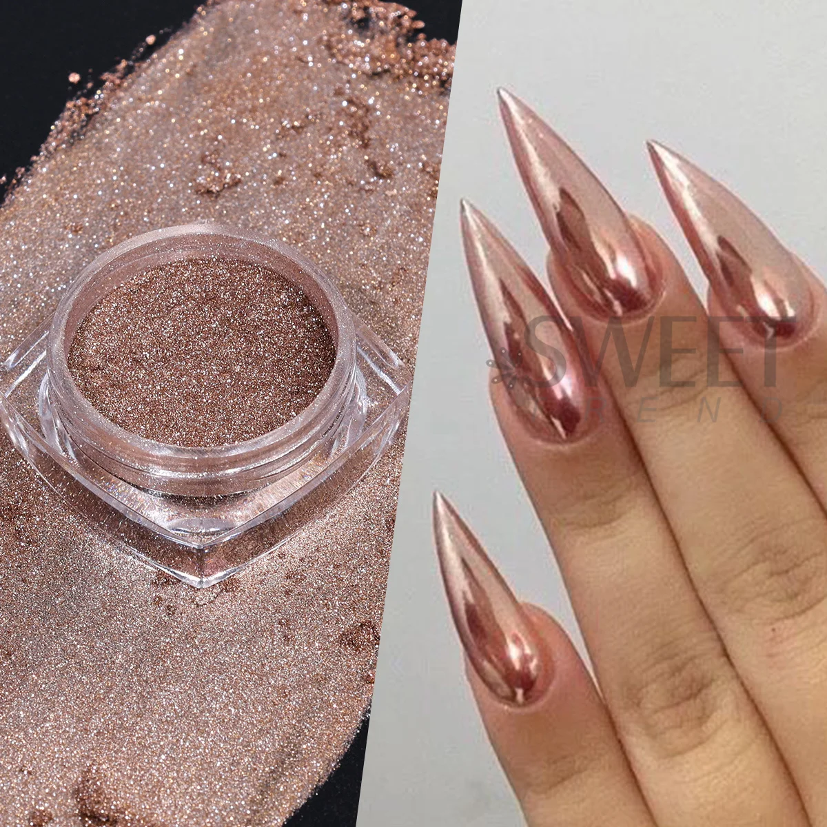 6pcs 일반 미러 네일 아트 안료 펑크 Y2K 디자인 마찰 먼지 그린 블루 골든 메탈릭 글리터 파우더 겨울 매니큐어 플래시