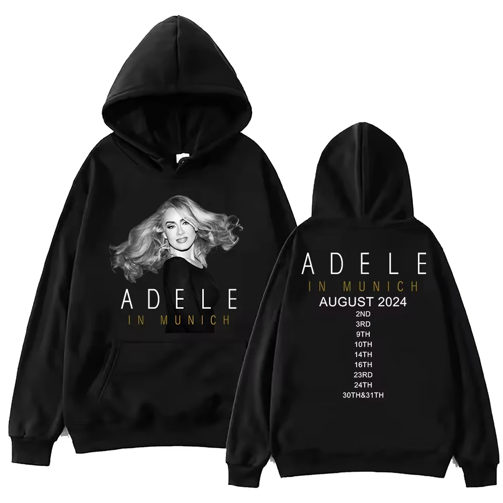 Adele Munich Tour 2024 Fine settimana con Adele Felpa con cappuccio Harajuku Pullover Top Felpa Fan Regalo Felpe con cappuccio da donna Unisex