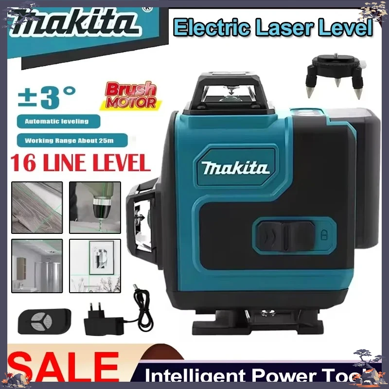 

Makita High-Precision 16Line Level Green Light Laser High-Precision Wall-Mounted Portable self-leveling Laser Level With Battery