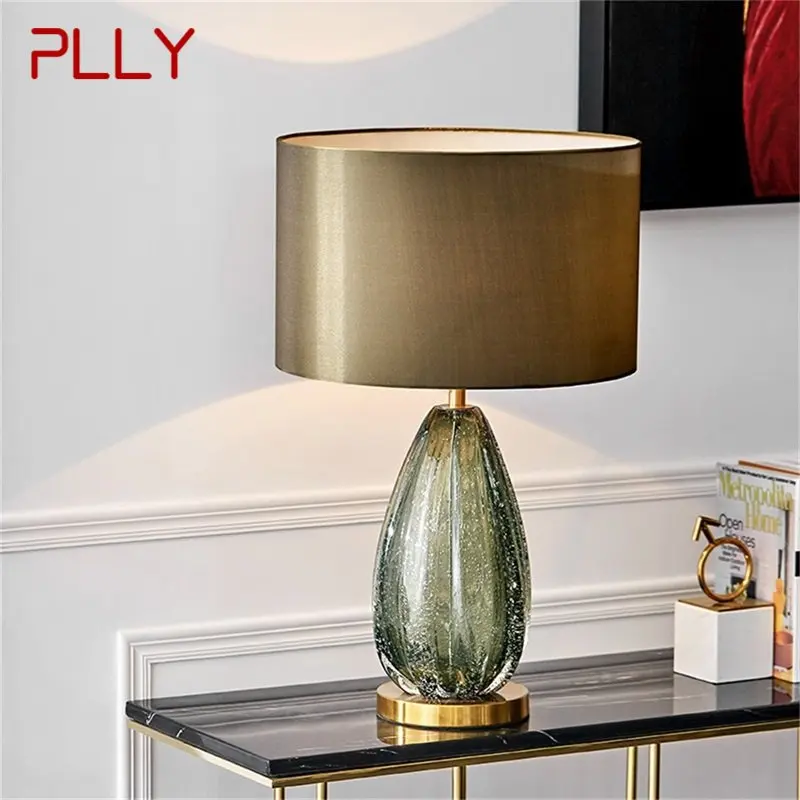 

PLLY Modern Decorative Table Lamp Green Bedside LED Desk Light for Home Bedroom Living Room Office Study Hotel