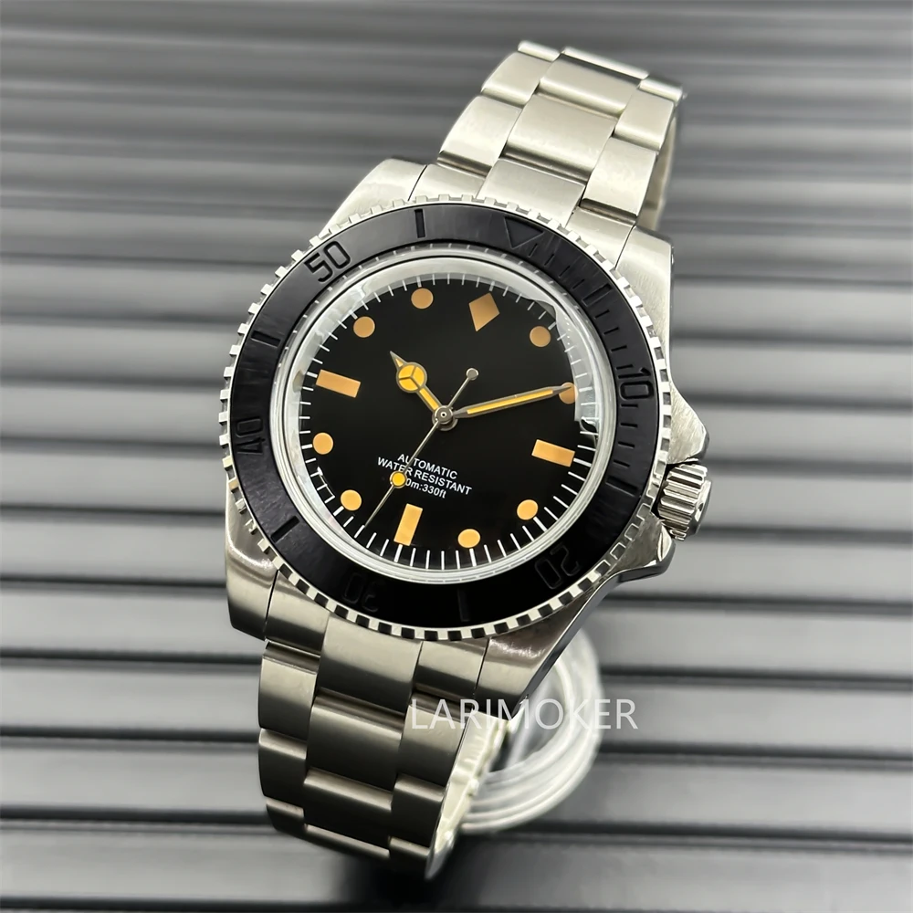 40mm Men's Diving watch New gear retro case California retro dial arch glass NH35/PT5000 automatic movement