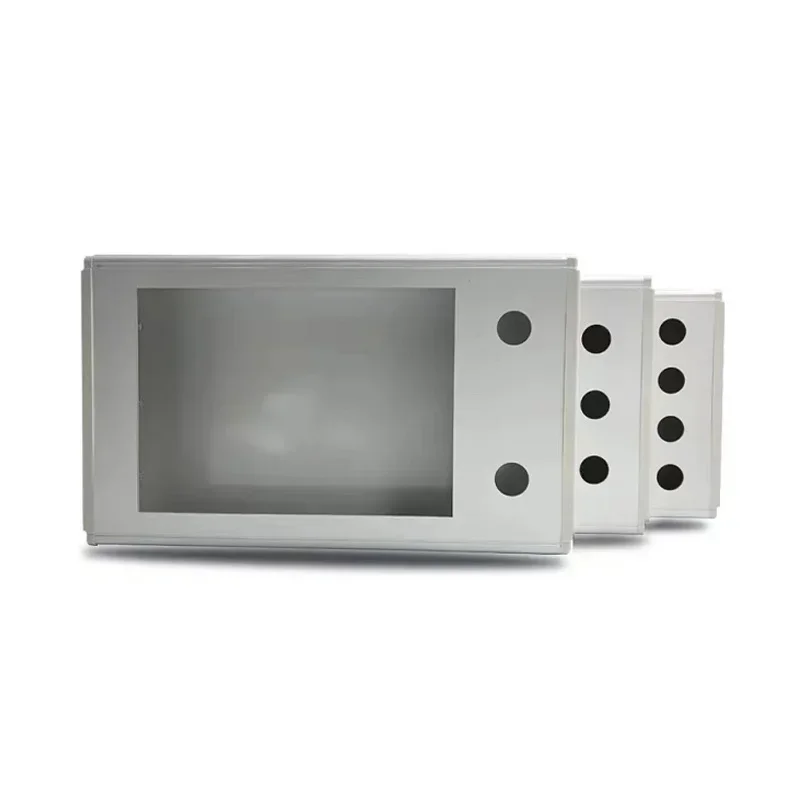 Industrial automation control 7 inch 10.1 inch HMI touch screen handheld aluminum alloy side cover plastic installation box