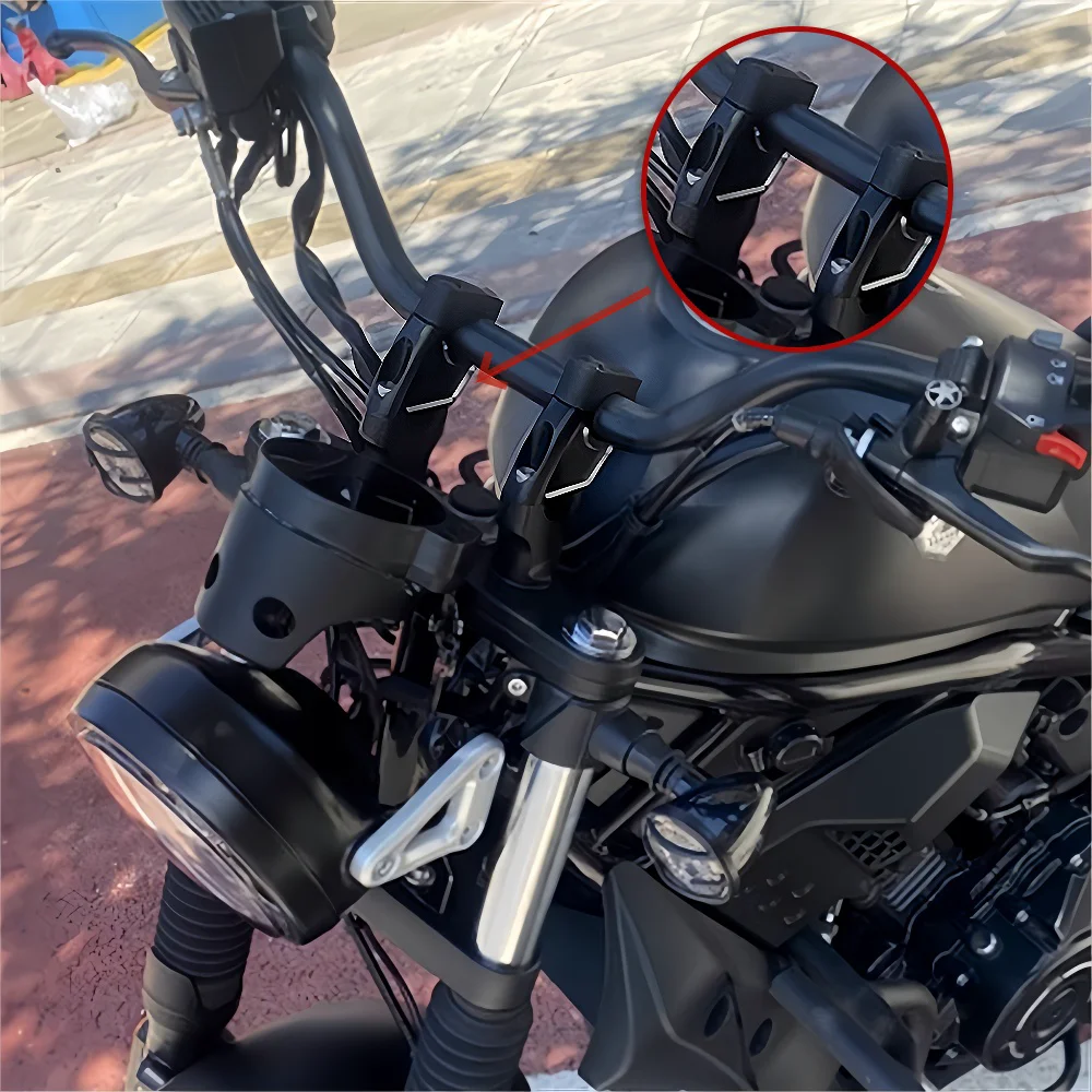 

MotocycleHandlebar Riser Up Back Moves Bracket Handle Bar Mount Clamp KitFor Honda Rebel500 Rebel1100 CMX 250 300 1100 CMX500