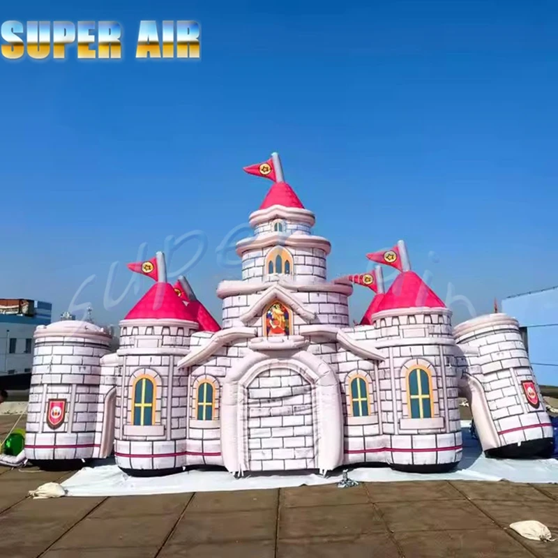 Castillo inflable de tela Oxford de gran oferta para decoración de fondo