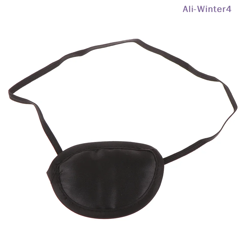 

【Winter4】Pirate Eye Patch Unisex Black Single Eye Patch One Eye Washable Adjustable Concave Eye Patch Kid Pirate Cosplay Costume