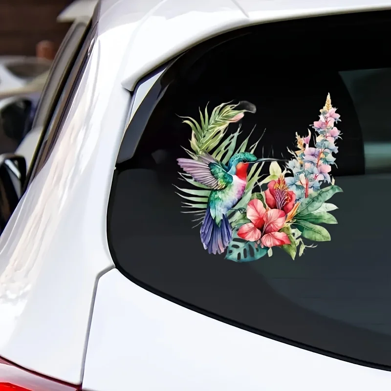 1pc Very Beautiful Hummingbird Car Sticker Suitable For Cars, Motorcycles, Laptops, Windows, Walls, Bright Colors