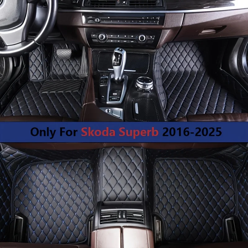 

For Skoda Superb 2016-2025 Car Floor Mats Easy To Clean Vehicle Interior Upgrade, Sleek Car Accessory, Durable Car Mats
